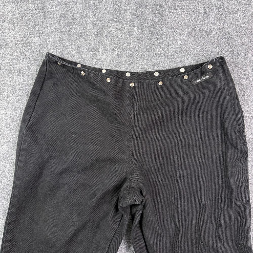 Rockies Womens Jeans 7/8 Black Studded Side Zip Western Vintage 90s Bareback - Picture 5 of 16